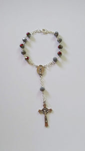 Gray Holy Family Auto Rosary